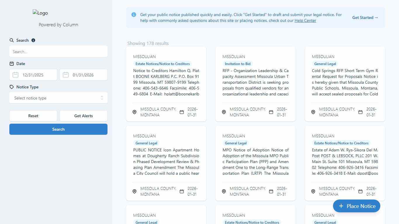 Public Notices Missoulian