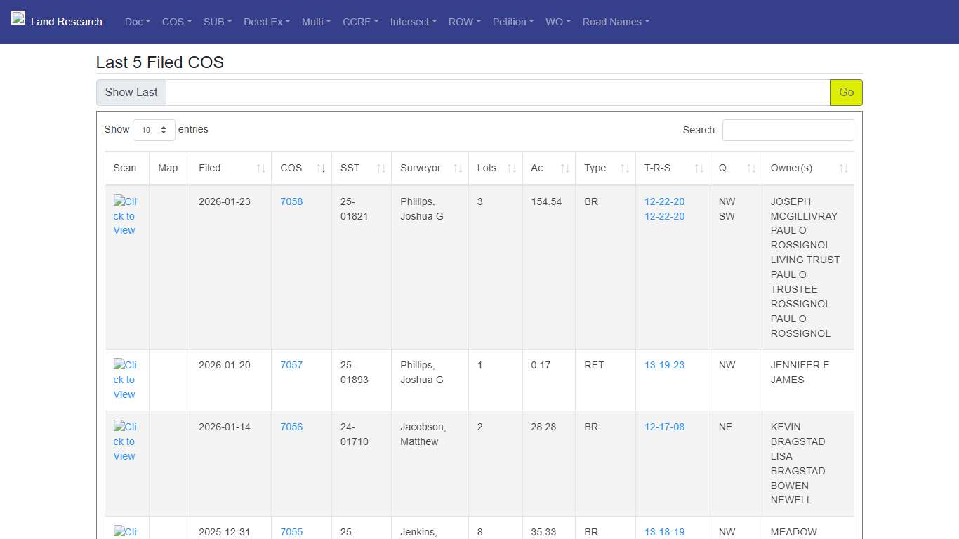 Missoula County Document Search